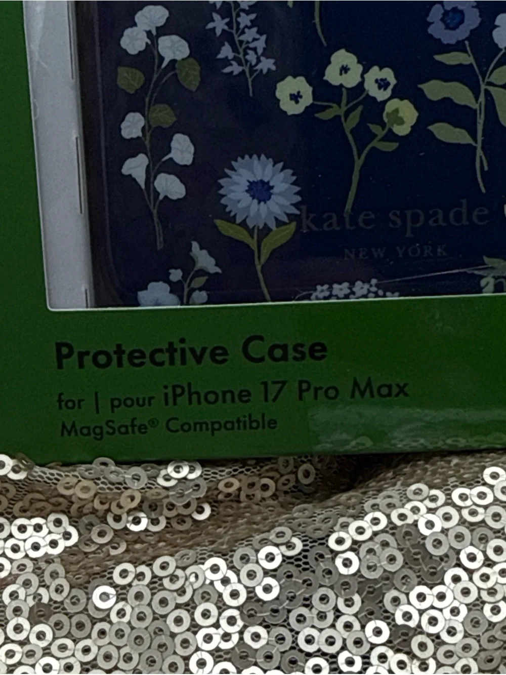 kate spade Navy Floral iPhone 17 Pro Max Protective Case
